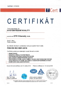 Certifikát ISO 9001